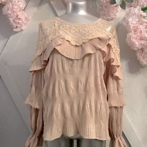 Leptique boutique lace top Victorian size M/L